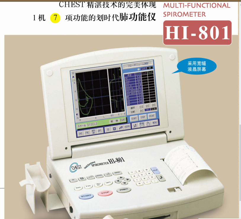 日本进口 捷斯特HI-801肺功能仪