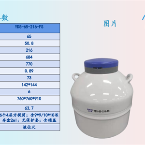 液氮罐厂家博科YDS-65-216-FS存储型液氮容器