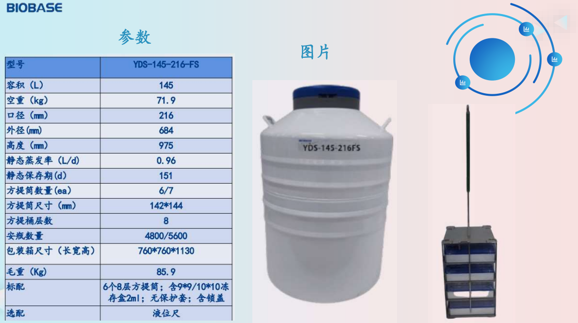 YDS-145-216-FS博科液氮罐